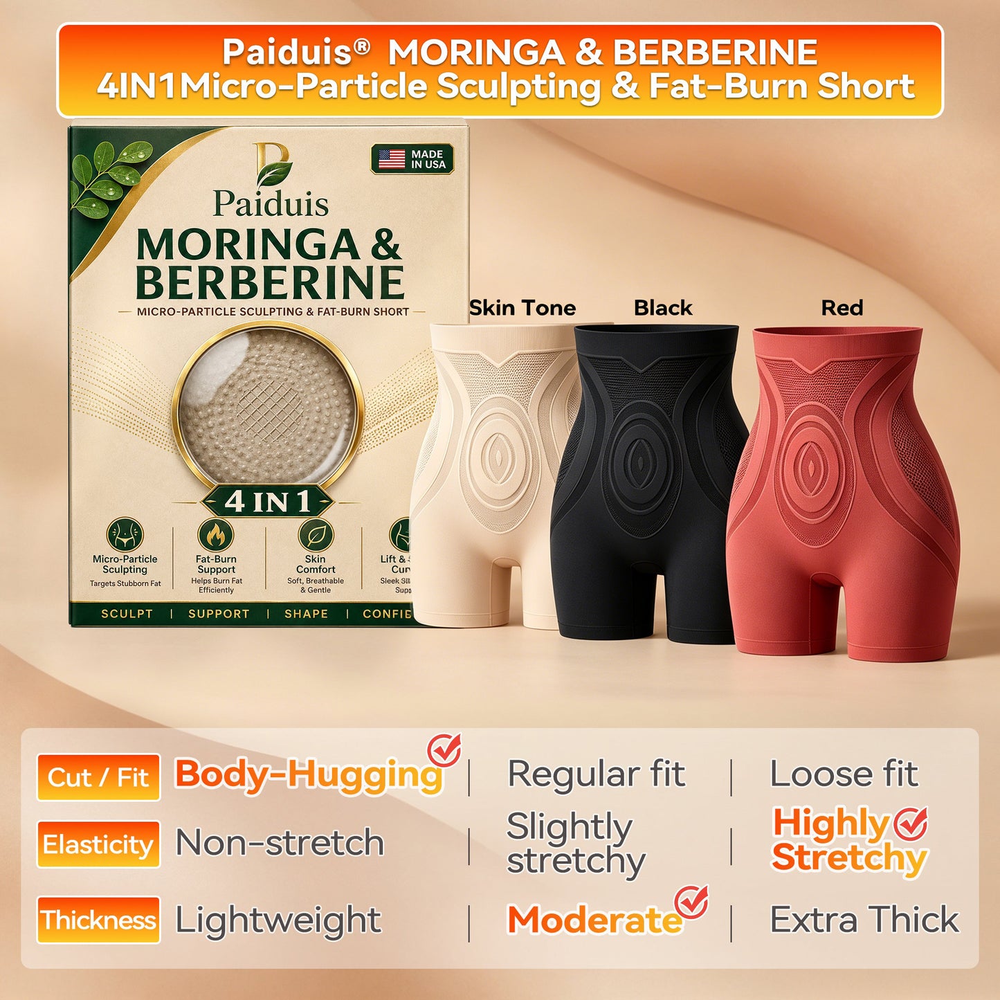 𝐎𝐟𝐟𝐢𝐜𝐢𝐚𝐥 𝐁𝐫𝐚𝐧𝐝 𝐒𝐭𝐨𝐫𝐞 |🧨 Paiduis® 𝟐𝟎𝟐𝟔 𝐌𝐨𝐫𝐢𝐧𝐠𝐚 & 𝐁𝐞𝐫𝐛𝐞𝐫𝐢𝐧𝐞 𝟒-𝐈𝐧-𝟏 𝐌𝐢𝐜𝐫𝐨-𝐏𝐚𝐫𝐭𝐢𝐜𝐥𝐞 𝐒𝐜𝐮𝐥𝐩𝐭𝐢𝐧𝐠 & 𝐅𝐚𝐭-𝐁𝐮𝐫𝐧 𝐒𝐡𝐨𝐫𝐭𝐬-⭐️